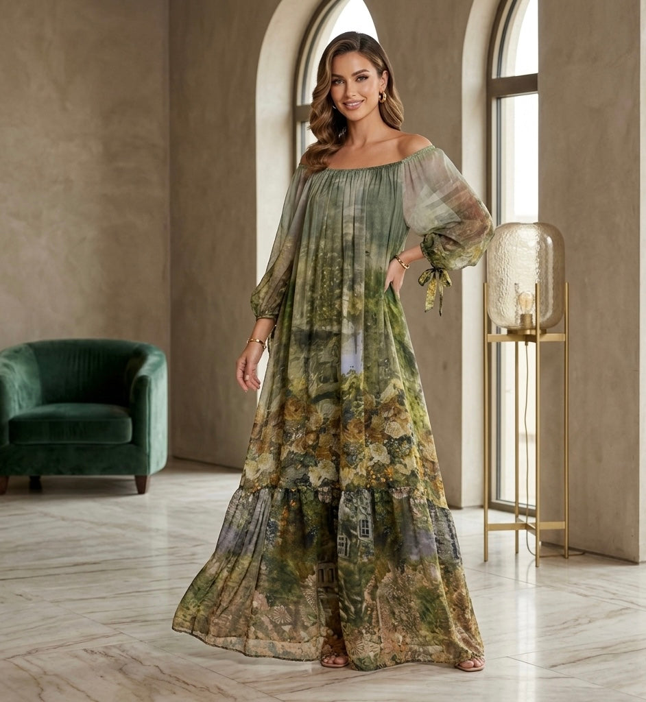 Art Silky Dress