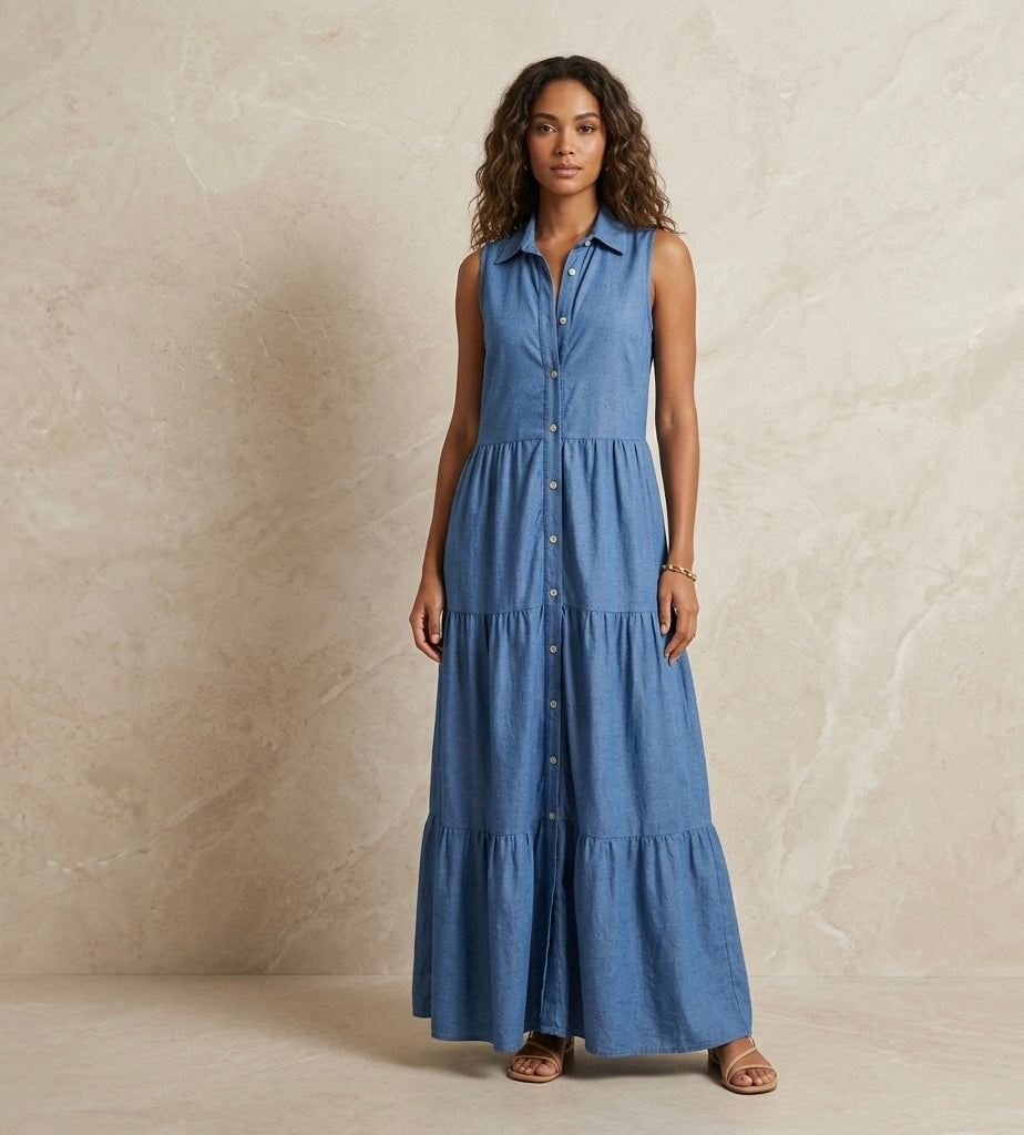 Midi Denim Dress