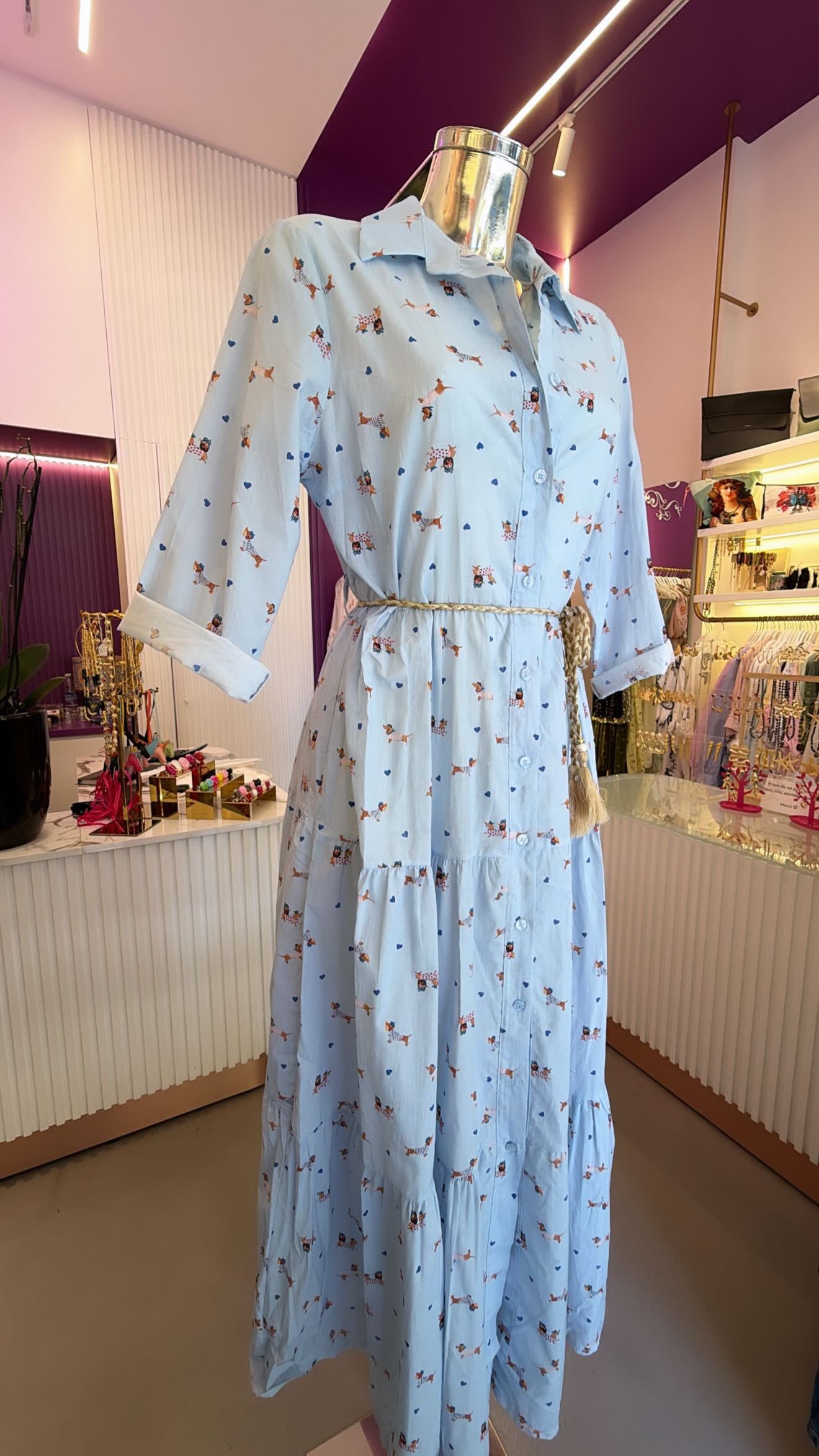 P’ti Chien Blue Dress