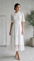 White Embroidery Dress